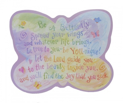 Butterfly Childrens Wall Plaque